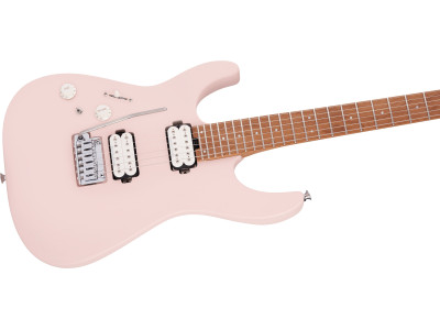 Charvel PRO-MOD DK24 HH 2PT CM LH, CARAMELIZED FINGERBOARD, SATIN SHELL PINK 