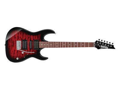 Ibanez GRX70QA-TRB Transparent Red Burst 