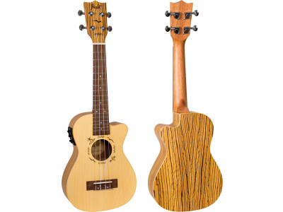 Flight DUC328 CEQ Electro Acoustic Concert Ukulele	 