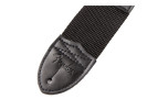 Fender PRIBOR 2in Polyester Logo Strap - Black with White Logo 