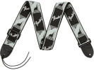 Fender PRIBOR 2in Monogrammed Guitar Strap - Black Light Grey and Dark Grey  