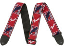 Fender PRIBOR 2in Monogrammed Guitar Strap - Red White and Blue  