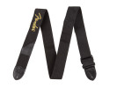 Fender PRIBOR 2in Black Poly Strap Yellow Fender Logo  