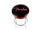 Fender Red Sparkle Logo Barstool Black and Red Sparkle 