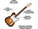 Squier By Fender Debut Series Tele Lrl Wpg 2-Color Sunburst 