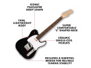 Squier By Fender Debut Series Tele Lrl Wpg Black 