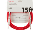 Fender PRIBOR Original Series Instrument Cables 15FT Fiesta Red