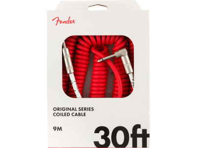 Fender PRIBOR Original Series Coil Instrument Cables 30FT Fiesta Red 