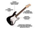 Squier By Fender Debut Series Strat Lrl Wpg Black 