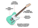 Squier By Fender Debut Series Tele Lrl Wpg Sea Foam Green 