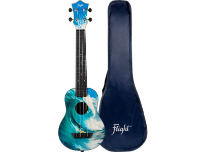 Flight TUSL25 Surf Travel Concert Scale Soprano Ukulele 