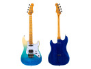 Flight Pathfinder Solid Body Transparent Blue Electric Ukulele 