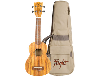 Flight DUS322 Zebrawood Soprano Ukulele Flight DUS322 Zebrawood Soprano Ukulele