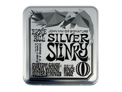 Ernie Ball 3818 John Mayer Signature Silver Slinky Electric Guitar Strings - .0105-.047, 3-pack 