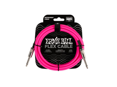 Ernie Ball 6413 Flex Instrument Cable Straight/Straight 10ft - Pink Ernie Ball 6413 Flex Instrument Cable Straight/Straight 10ft - Pink