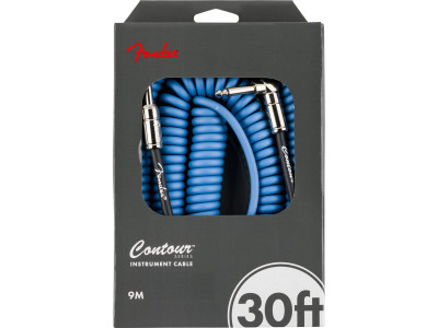 Fender Contour 30ft Coiled Cable Lake Placid Blue 