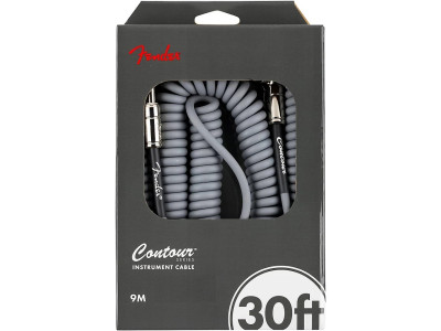 Fender Contour 30ft Coiled Cable Inca Silver 