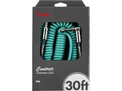 Fender Contour 30ft Coiled Cable Sherwood Green 