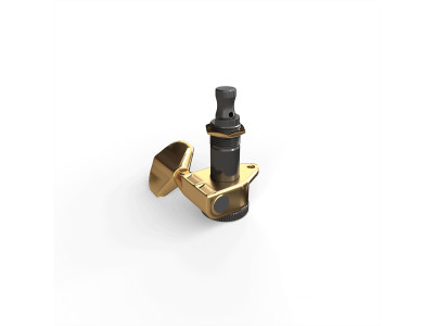 D'Addario PWAT-333L Auto-Trim Locking Tuning Machines 3 Per side Gold 