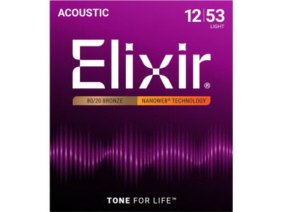 Elixir 11052 Light 012-053 80/20 Nanoweb 