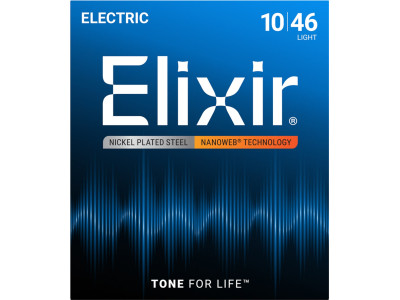 Elixir 12052 Light 10-46 Nanoweb Nickel Plated 