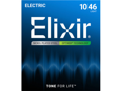 Elixir 19052 Light 10-46 Optiweb Nickel Plated 