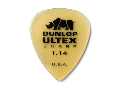 Jim Dunlop 433-114 ULTEX SHARP PICK 1.14MM 6-pack 