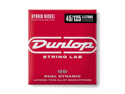 Jim Dunlop DBHYN45125 DUAL DYNAMIC LAYERED TWIN ALLOY HYBRID WOUND NICKEL BASS STRINGS 45-125 | 5-STRING Jim Dunlop DBHYN45125 DUAL DYNAMIC LAYERED TWIN ALLOY HYBRID WOUND NICKEL BASS STRINGS 45-125 | 5-STRING