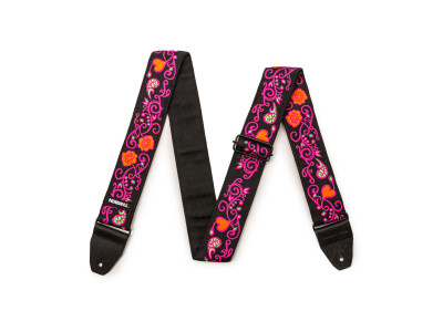 Jim Dunlop JH22 JIMI HENDRIX BLACKLIGHT MONTEREY PINK STRAP 