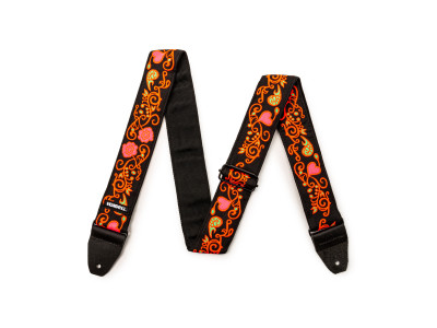 Jim Dunlop JH23 JIMI HENDRIX BLACKLIGHT MONTEREY ORANGE STRAP Jim Dunlop JH23 JIMI HENDRIX BLACKLIGHT MONTEREY ORANGE STRAP