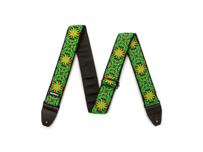 Jim Dunlop JH26 JIMI HENDRIX BLACKLIGHT FILLMORE GREEN STRAP Jim Dunlop JH26 JIMI HENDRIX BLACKLIGHT FILLMORE GREEN STRAP