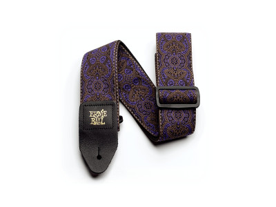 Ernie Ball 4164 Classic Jacquard Guitar Strap/Bass Strap - Purple Paisley 