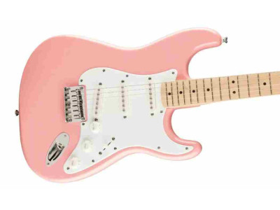 Squier By Fender FSR Sonic Stratocaster HT MN WPG Shell Pink 