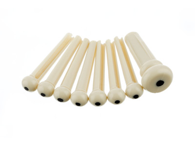 Fender PRIBOR Acoustic Bridge Pin Set, Ivory with Black Dot 