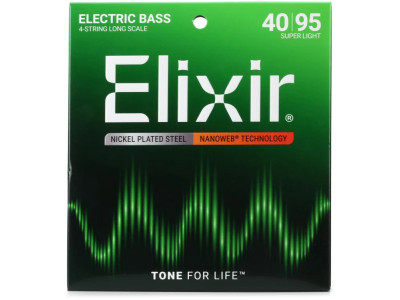 Elixir 14002 Nanoweb 040-095 Nickel Plated (SUL Super Light, Long Scale) 