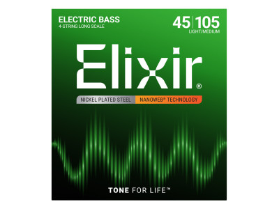 Elixir 14077 Nanoweb 045-105 Nickel Plated 