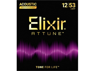 Elixir 21052 Attune Light 12-53 Phosphor Bronze 