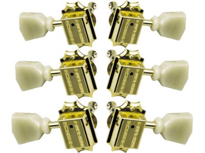 Gibson PRIBOR Vintage Gold Machine Heads w/ Pearloid Buttons Natural 