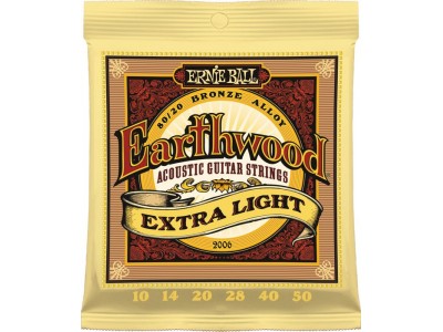 Ernie Ball P02006 EXTRA LIGHT EARTHWOOD 80/20 BRONZE 10-50 