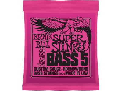Ernie Ball P02824 SUPER SLINKY NICKEL WOUND 5-STRING 40-125 