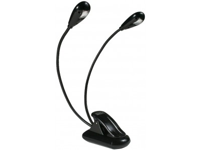 K&M Stands 85640 MIGHTY BRIGHT - DOUBLE FLEX black 
